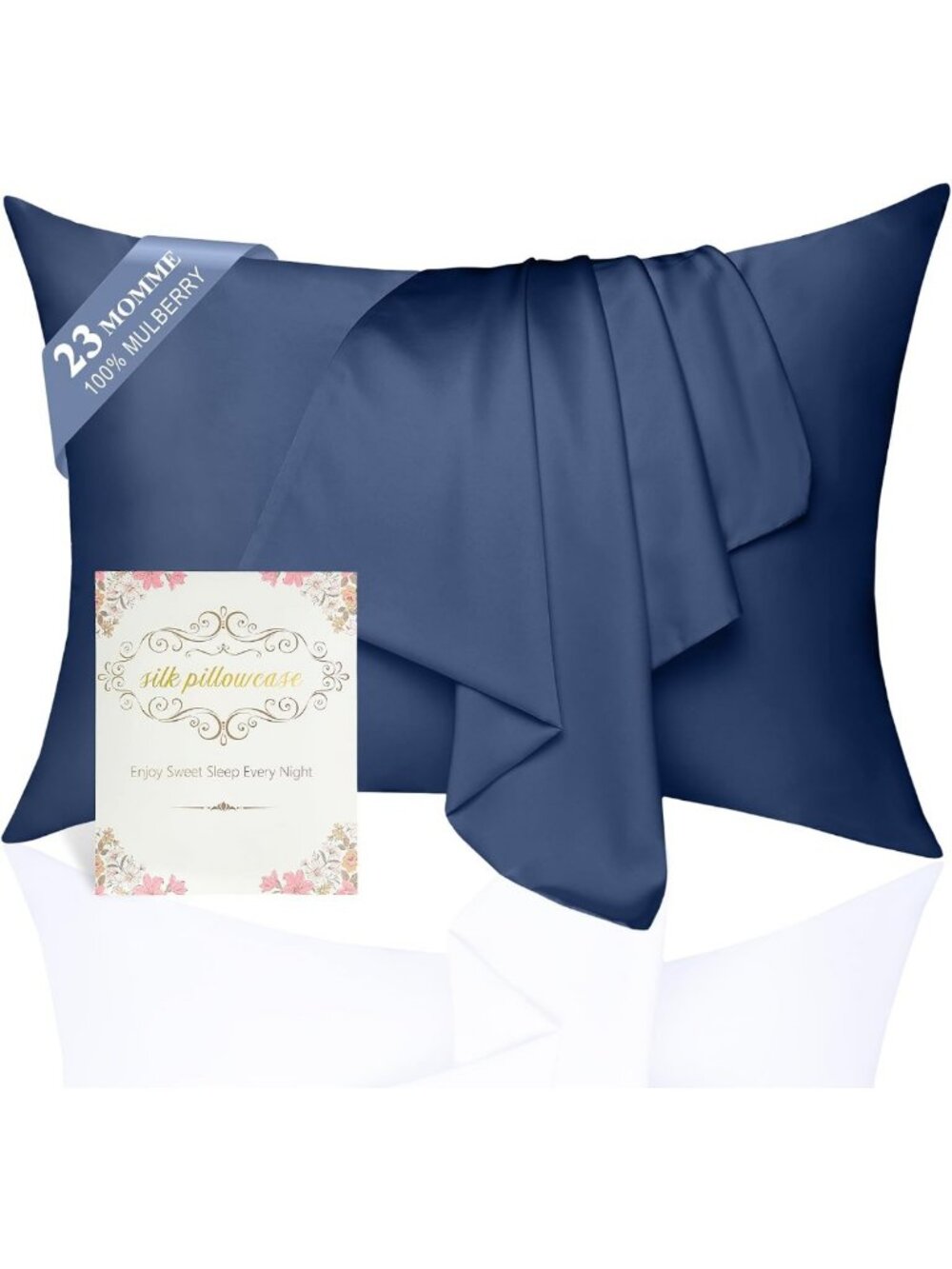 Luxurious 100% Mulberry Silk Pillowcases 2-Pack for Hair & Skin, Soft & Smooth